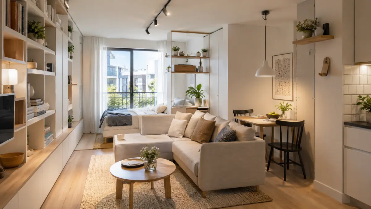 Hochwertig eingerichteter kleiner Wohnraum